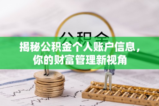 韶关揭秘公积金个人账户信息，你的财富管理新视角